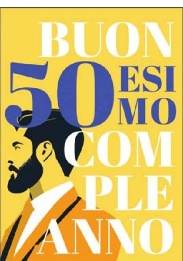 Buon compleanno 50 uomo — 12 biglietti assortiti
