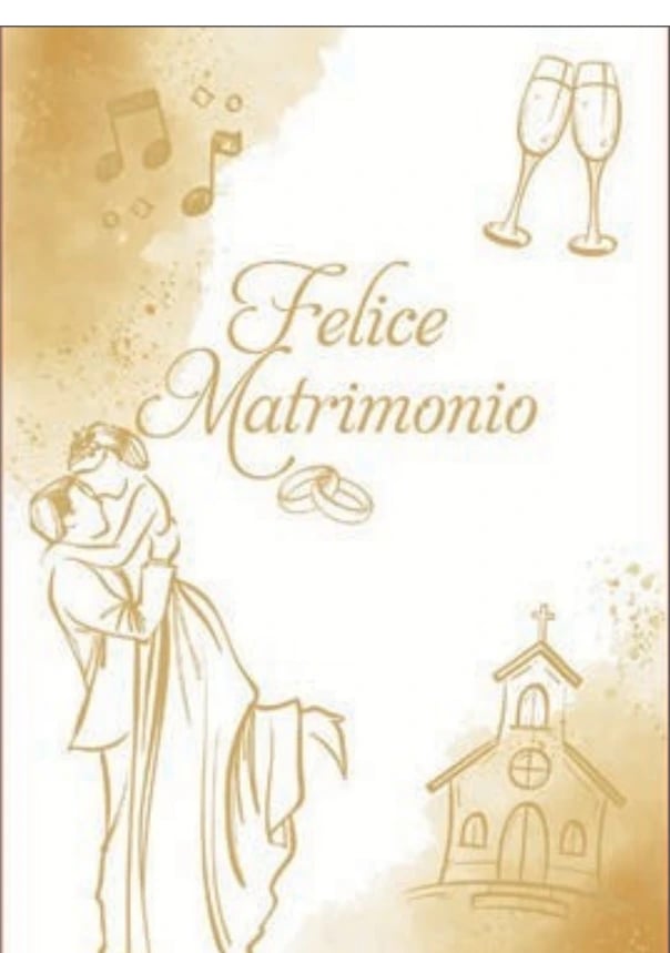 Felice matrimonio — 12 biglietti assortiti