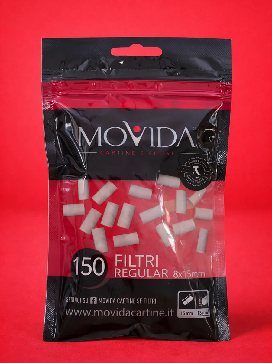 BOX DA 28 BUSTE 150 FILTRI DA 8MM RIVESTITI LISCI