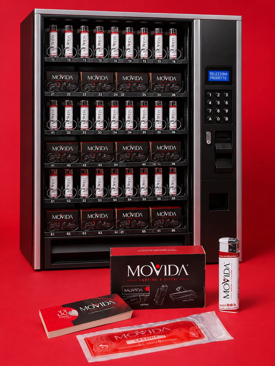 BOX DA 65 SCATOLINE PER DISTRIBUTORI AUTOMATICI (ACCENDINO+33 CARTINE LUNGHE+filtro carta)