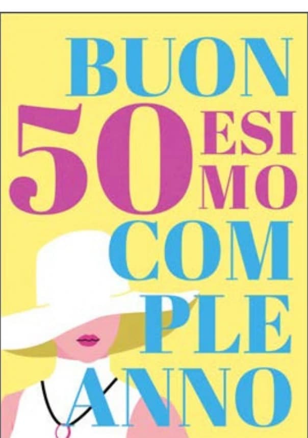 Buon compleanno 50 donna — fronte FA00205BC/A