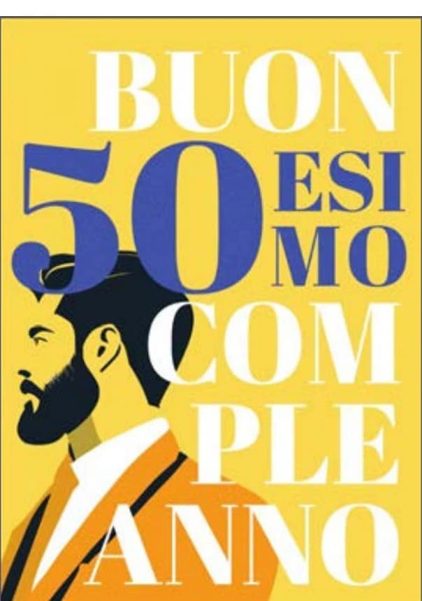 Buon compleanno 50 uomo — fronte FA00207BC/A