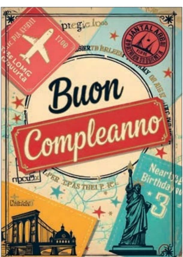 Buon compleanno viaggi — fronte FA00238BC/A