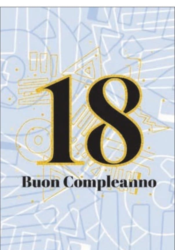 Buon compleanno 18 anni — fronte FA00241BC/A